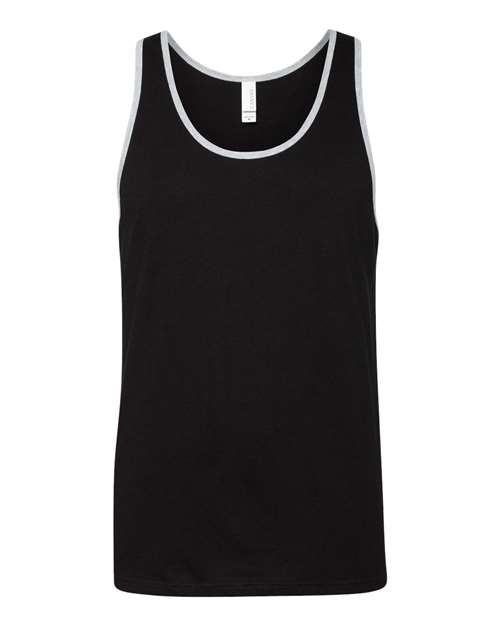 BELLA + CANVAS Jersey Tank 3480 Black/ Athletic Heather