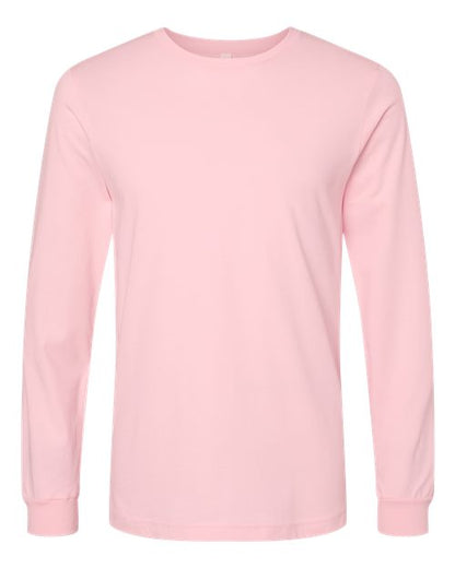 BELLA + CANVAS Eco-Fleece Baller Short Sleeve Hoodie 3501 Pink Custom Embroidered Business Logo