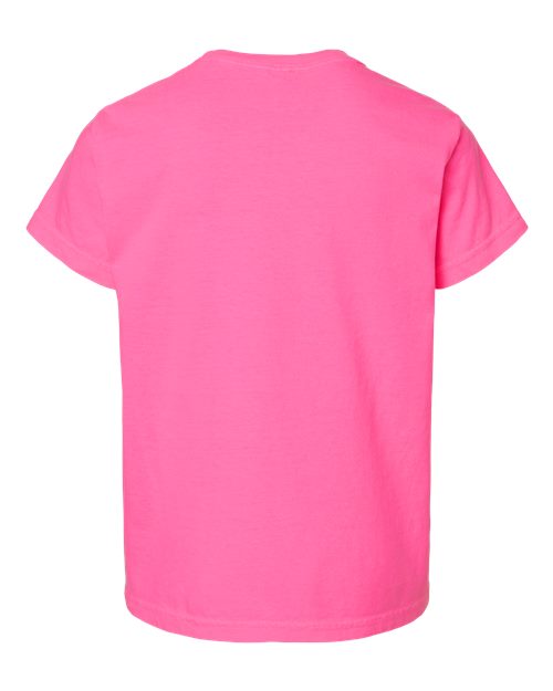 Comfort Colors Garment-Dyed Youth Heavyweight T-Shirt 9018 Melon Custom Embroidered Business Logo