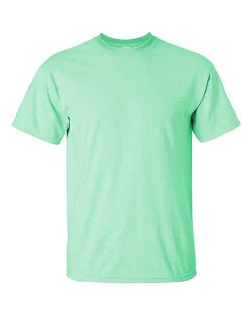Gildan Women’s 1X1 Baby Rib Raglan Three-Quarter Sleeve Tee 2000 Mint Green Custom Embroidered Business Logo