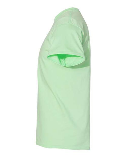 Gildan USA-Made Fine Jersey T-Shirt 5000 Mint Green Custom Embroidered Business Logo