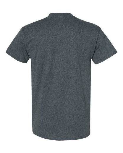 Gildan USA-Made Fine Jersey T-Shirt 5000 Dark Heather Custom Embroidered Business Logo