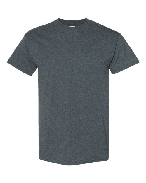Gildan USA-Made Fine Jersey T-Shirt 5000 Dark Heather Custom Embroidered Business Logo