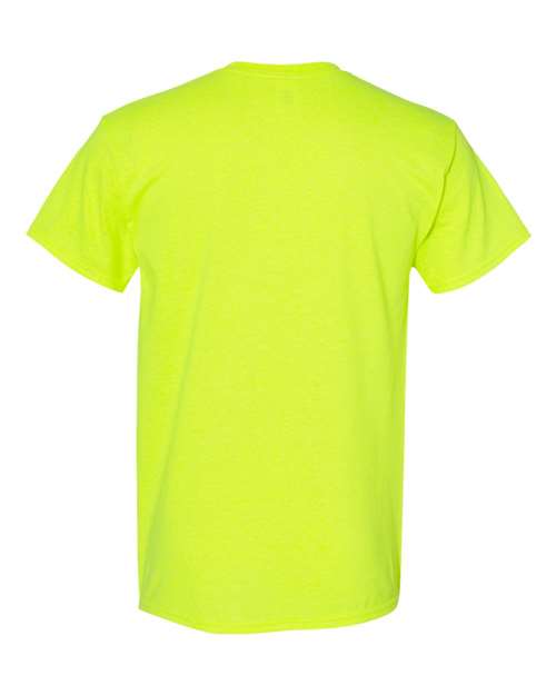 Gildan USA-Made Fine Jersey T-Shirt 5000 Safety Green Custom Embroidered Business Logo