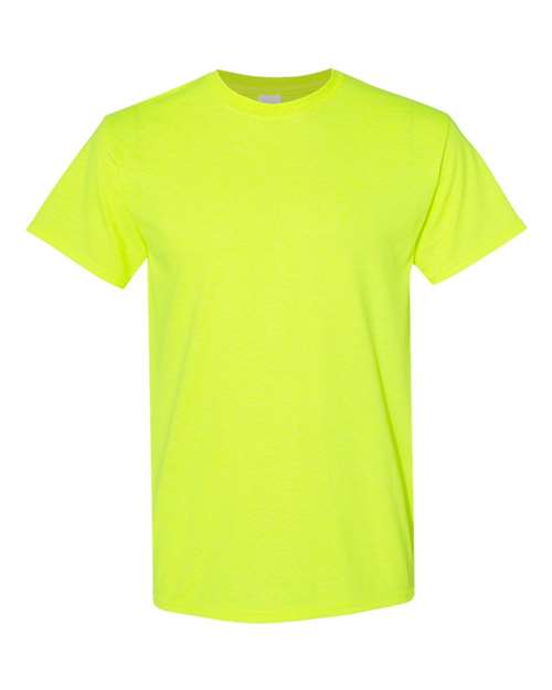 Gildan USA-Made Fine Jersey T-Shirt 5000 Safety Green Custom Embroidered Business Logo