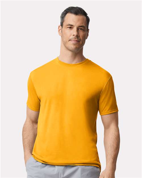 Custom Embroidered  Gildan Performance® T-Shirt 42000 Gold