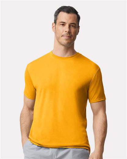 Custom Embroidered  Gildan Performance® T-Shirt 42000 Gold