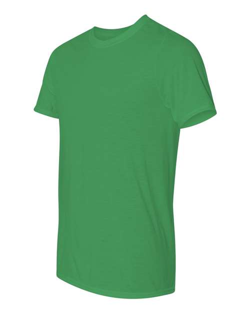 Gildan Performance® T-Shirt 42000 Irish Green Custom Embroidered Business Logo