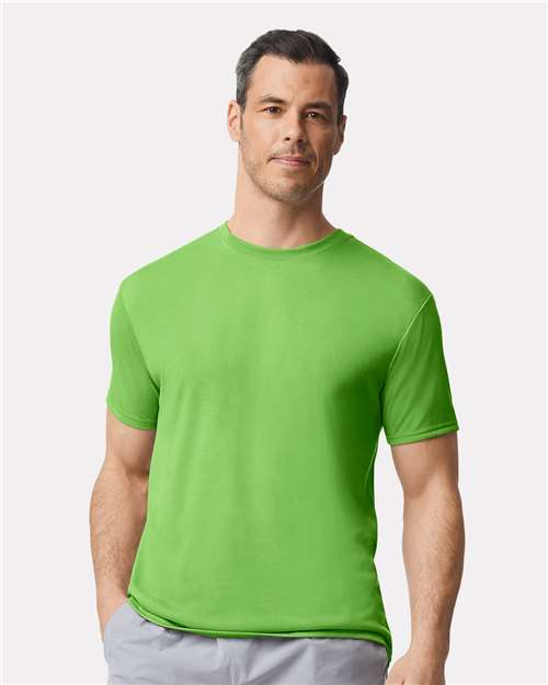 Custom Embroidered  Gildan Performance® T-Shirt 42000 Lime