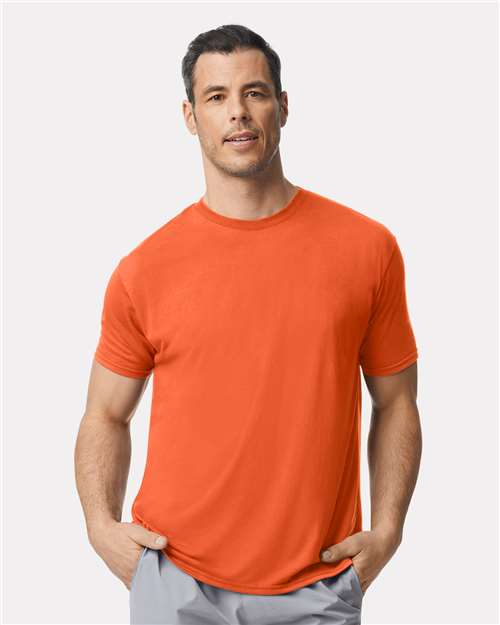 Custom Embroidered  Gildan Performance® T-Shirt 42000 Orange