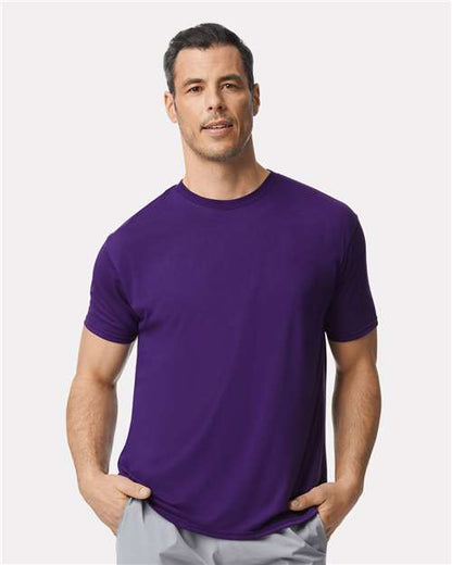 Custom Embroidered  Gildan Performance® T-Shirt 42000 Purple