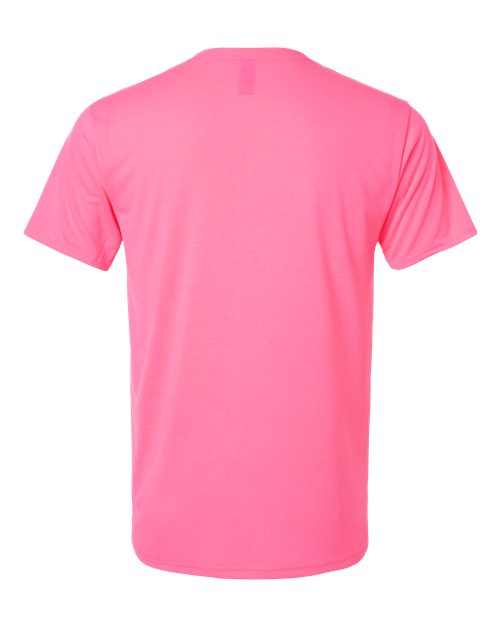 Gildan Performance® T-Shirt 42000 Safety Green Custom Embroidered Business Logo