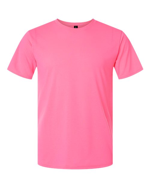 Gildan Performance® T-Shirt 42000 Safety Green Custom Embroidered Business Logo