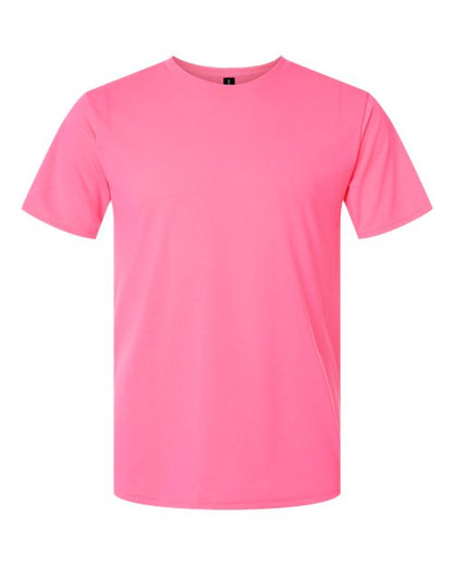 Gildan Performance® T-Shirt 42000 Safety Green Custom Embroidered Business Logo