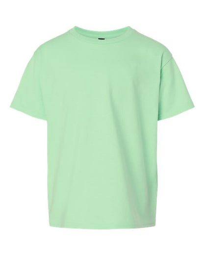 Gildan Ultra Cotton® Youth T-Shirt 2000B Maroon Custom Embroidered Business Logo