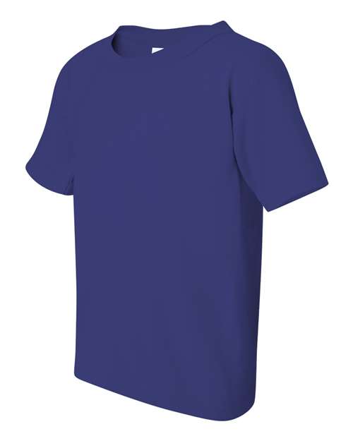 Gildan Heavy Cotton™ Youth T-Shirt 5000B Cobalt Custom Embroidered Business Logo
