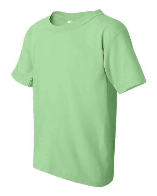 Gildan Heavy Cotton™ Youth T-Shirt 5000B Mint Green Custom Embroidered Business Logo
