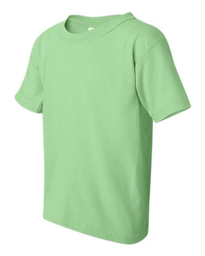 Gildan Heavy Cotton™ Youth T-Shirt 5000B Mint Green Custom Embroidered Business Logo