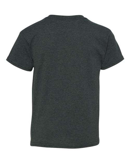 Gildan Heavy Cotton™ Youth T-Shirt 5000B Dark Heather Custom Embroidered Business Logo