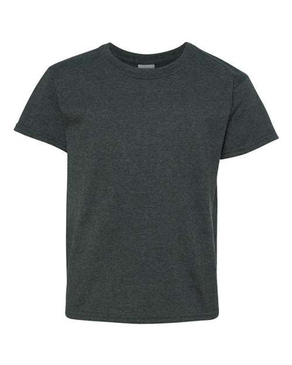 Gildan Heavy Cotton™ Youth T-Shirt 5000B Dark Chocolate Custom Embroidered Business Logo