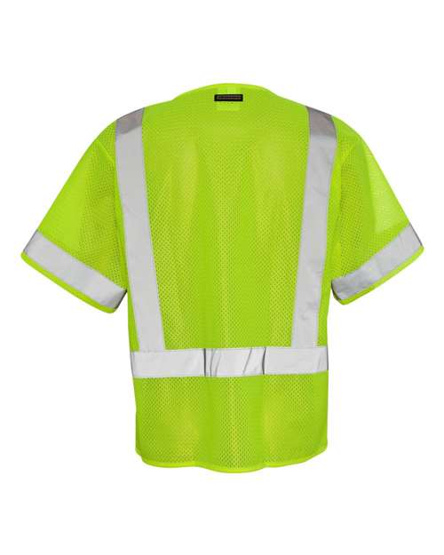 Custom EmbroideredKishigo Unisex Class 3 Economy Vest 3181 Lime