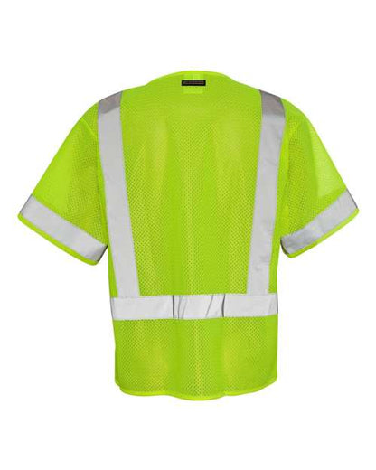Custom EmbroideredKishigo Unisex Class 3 Economy Vest 3181 Lime