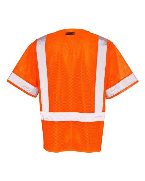 Custom EmbroideredKishigo Unisex Class 3 Economy Vest 3181 Orange