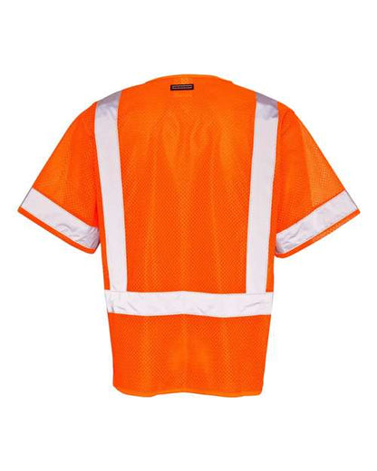Custom EmbroideredKishigo Unisex Class 3 Economy Vest 3181 Orange