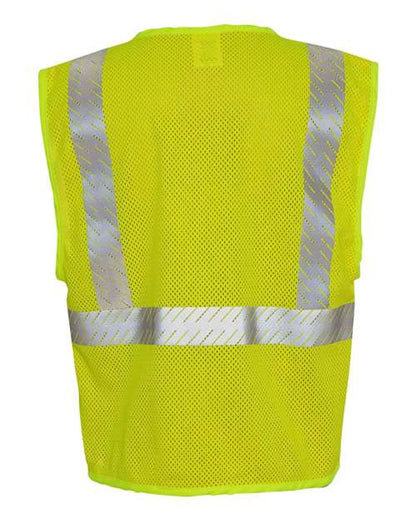 Custom EmbroideredKishigo Men's Flame Resitant Breathable Mesh Vest 3186 Lime