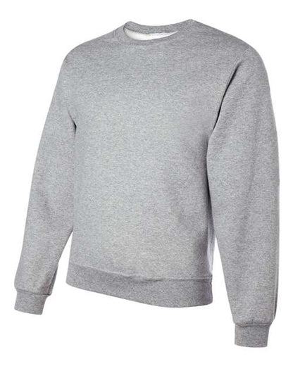 JERZEES NuBlend® Crewneck Sweatshirt 562MR Athletic Heather Custom Embroidered Business Logo