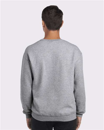 JERZEES NuBlend® Crewneck Sweatshirt 562MR Athletic Heather Custom Embroidered Business Logo