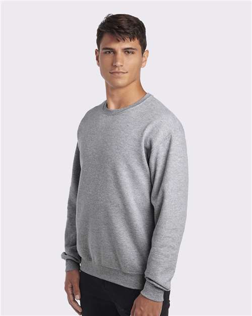 JERZEES NuBlend® Crewneck Sweatshirt 562MR Athletic Heather Custom Embroidered Business Logo