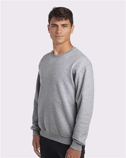 JERZEES NuBlend® Crewneck Sweatshirt 562MR Athletic Heather Custom Embroidered Business Logo
