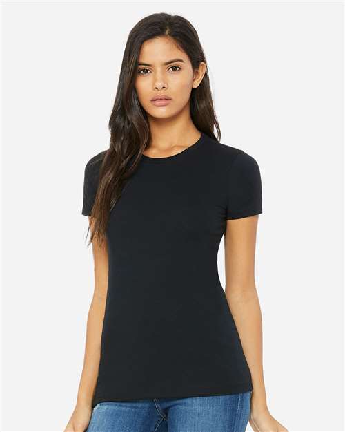 BELLA + CANVAS Women's Slim Fit Tee 6004 Solid Black Blend