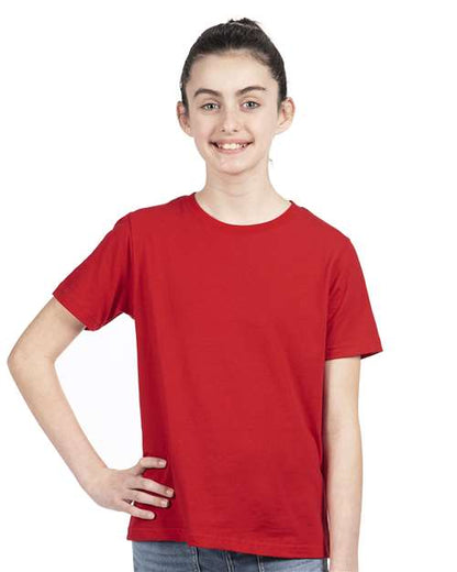 Next Level Youth Cotton T-Shirt 3310 Red