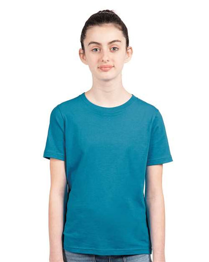 Next Level Youth Cotton T-Shirt 3310 Turquoise