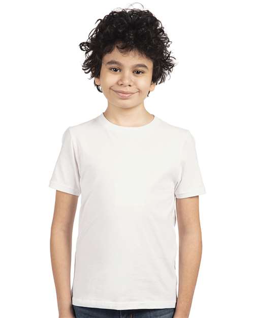 Next Level Youth Cotton T-Shirt 3310 White