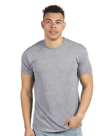 Custom Embroidered  Next Level Cotton T-Shirt 3600 Heather Grey