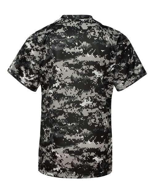 Badger Youth Digital Camo T-Shirt 2180 Black Digital