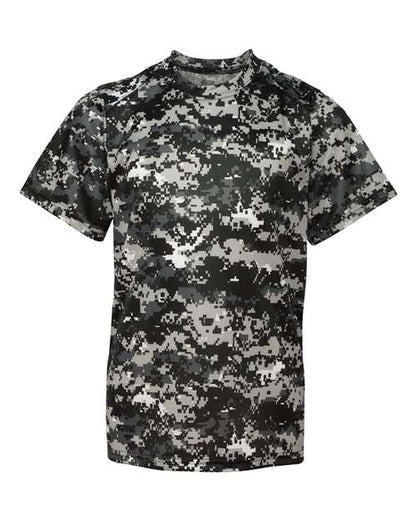 Badger Youth Digital Camo T-Shirt 2180 Black Digital