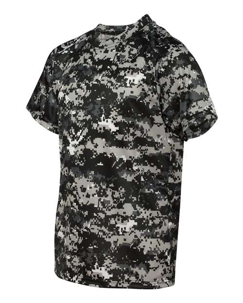 Badger Youth Digital Camo T-Shirt 2180 Black Digital