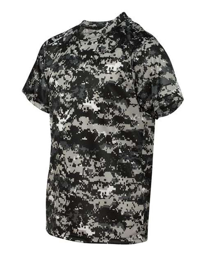 Badger Youth Digital Camo T-Shirt 2180 Black Digital