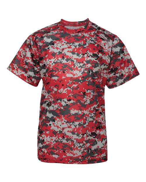 Badger Youth Digital Camo T-Shirt 2180 Red Digital