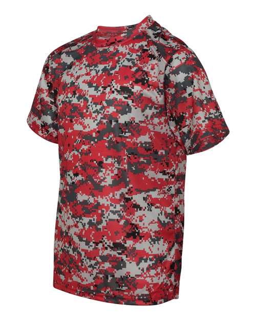 Badger Youth Digital Camo T-Shirt 2180 Red Digital