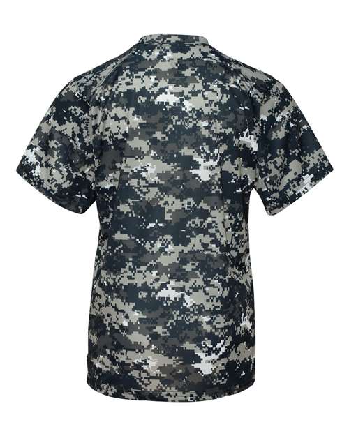 Badger Youth Digital Camo T-Shirt 2180 Navy Digital