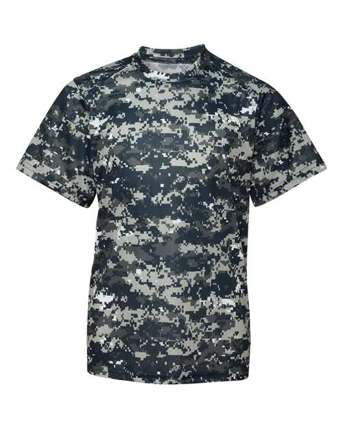 Badger Youth Digital Camo T-Shirt 2180 Navy Digital