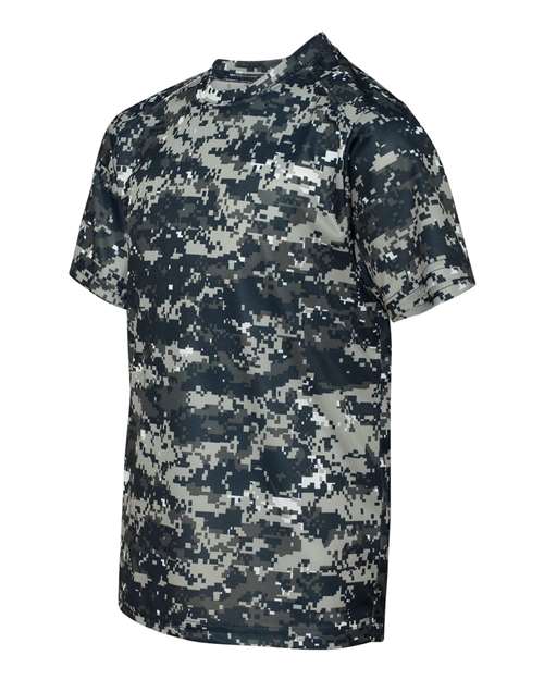 Badger Youth Digital Camo T-Shirt 2180 Navy Digital