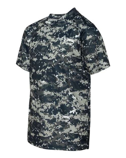 Badger Youth Digital Camo T-Shirt 2180 Navy Digital