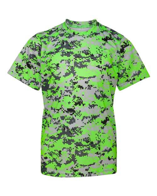 Badger Youth Digital Camo T-Shirt 2180 Lime Digital