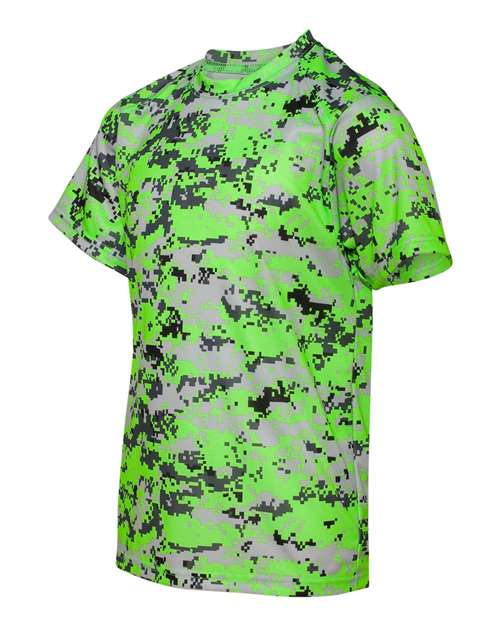 Badger Youth Digital Camo T-Shirt 2180 Lime Digital